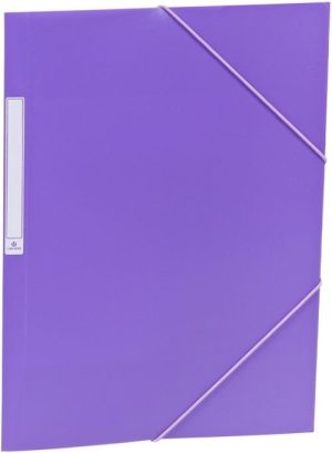 Paq/10 carpetas fº gomas solapas pp translucido violeta
