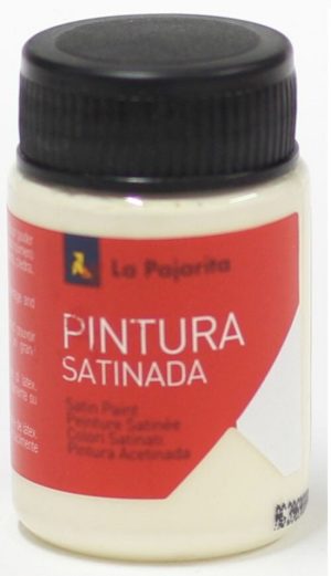 C/6 bote pintura satinada la pajarita marfil base latex