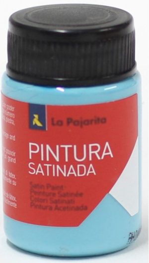 C/6 bote pintura satinada la pajarita azul turquesa base latex