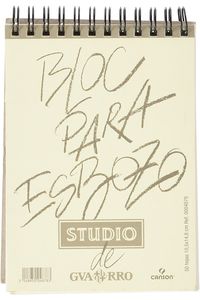 Bloc espiral de esbozo studio 10,5x14,8 50h 90g grano fino microperforado