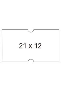 PAQ/6 ROLLOS DE 1000 ETIQUETAS BLANCAS 21X12MM PERMANENTE