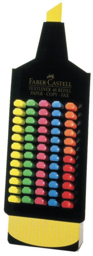 Exp 60 marcador fluorescente textliner 48 colores surtidos faber-castell