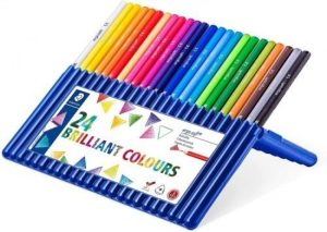 Estuche 24 lapices de colores surtidos ergosoft 157 triangulares