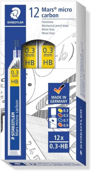 C/12 TUBOS MINAS 0,3MM HB MARS MICRO CARBON STAEDTLER