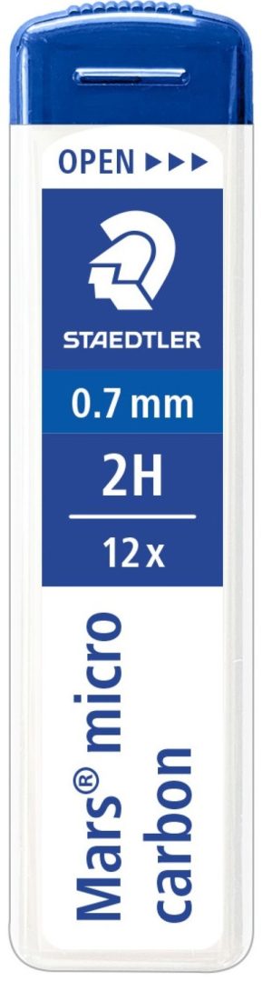 C/12 TUBOS MINAS 0,7MM 2H MARS MICRO CARBON STAEDTLER