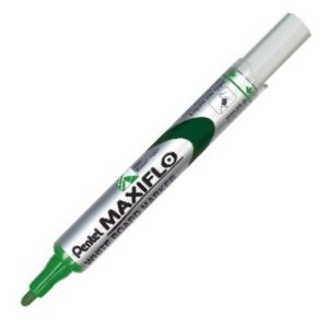 C/12 rotulador para pizarra blanca maxiflo s color verde punta media pentel