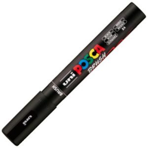 MARCADOR UNI-POSCA BRUSH PUNTA 1-4MM PC-5BR COLOR NEGRO
