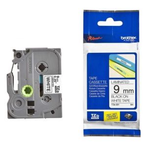 CINTA LAMINADA ORIGINAL BROTHER TZE-221 NEGRO SOBRE BLANCO