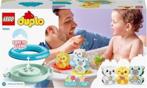 DIVERSION EN EL BAÑO TREN DE LOS ANIMALES LEGO DUPLO