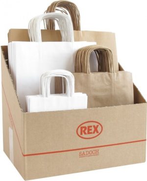 EXP 100 BOLSAS COLOR BLANCO Y KRAFT SURTIDAS