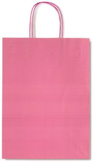 PAQ/25 BOLSAS KRAFT ALLEGRA COLOR ROSA 26X12X36CM