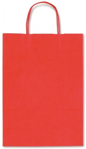 PAQ/25 BOLSAS KRAFT ALLEGRA COLOR ROJO 41X12X36CM