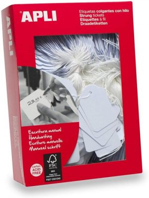 C/1000 ETIQUETAS COLGANTES MANUALES 15X24MM