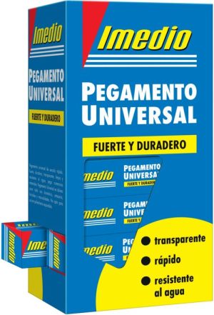 C/24 pegamento universal imedio transparente banda azul 35ml