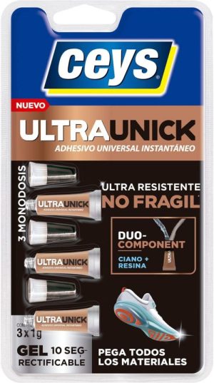 Blister adhesivo universal ultraunick gel monodosis 3x1g