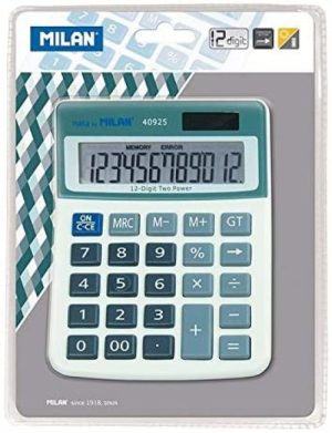Blíster calculadora de sobremesa azul 12 dígitos