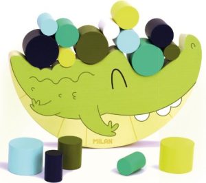 Juguete educativo de madera, Cilindros apilables 'coco balance'