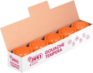 C/5 botes tempera naranja 35ml jovi