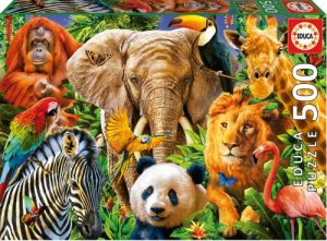 PUZZLE COLLAGE DE ANIMALES SALVAJES 500 PIEZAS