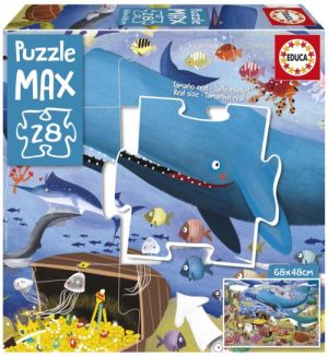 Puzzle max 28 piezas animales bajo el mar