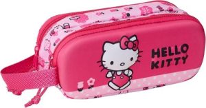 PORTATODO DOBLE 3D HELLO KITTY 3D 21x8x6cm
