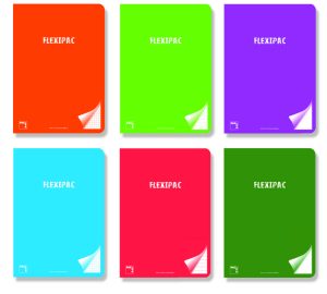 Paq/6 libreta a4 48h 90g 1horizontal c/m flexipac t.plastico