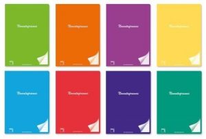 Paq/6 libreta grapada a4 48h 90g cuadricula 46 c/m colores surtidos