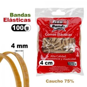 Caja 100g bandas elásticas nº8 Fixo 4mm x 8cm