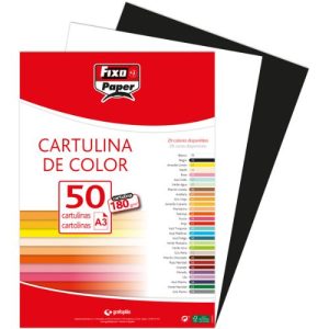 PAQ/50 CARTULINAS FIXO A3 180G BLANCO