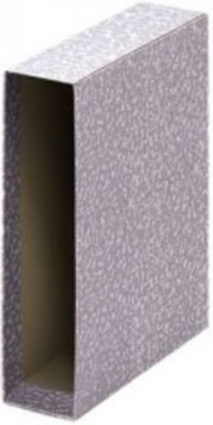 C/25 caja archivador de palanca fº carton jaspeado gris