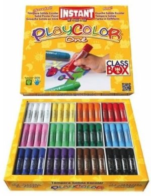 CAJA 144 COLORES TEMPERA SOLIDA PLAYCOLOR ONE