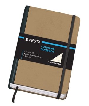 Cuaderno cartone a6 80g 96h rayado cierre con goma