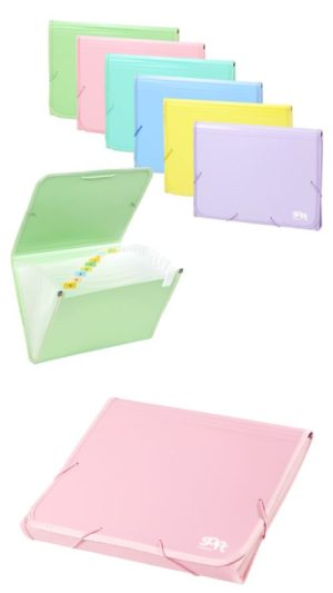 Exp 12 carpeta fuelle fº 13 departamentos polipropíleno colores soft pastel