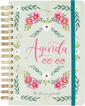 AGENDA ESCOLAR 25-26 FLOWER JOURNEY VERDE E10 DP