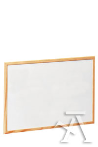 PIZARRA BLANCA METALICA 60X90CM CON MARCO DE MADERA FAIBO