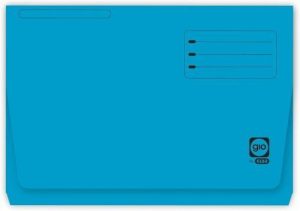 PAQ/25 SUBCARPETAS Fº BOLSA Y SOLAPA 320G AZUL