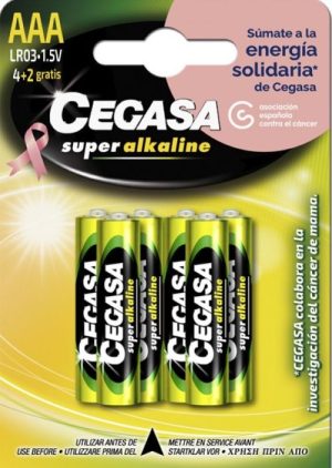 BLISTER 4+2 PILAS CEGASA SUPER ALCALINA AAA LR03