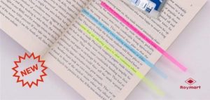 PAQ 160 NOTAS SEÑALADORAS LINEAS ACETATO TRANSPARENTE COLORES SURTIDOS