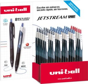 EXP 36 BOLIGRAFOS UNI-BALL JETSTREAM SPORT 1MM COL.SURTIDOS