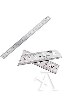 REGLA 30CM ALUMINIO CON BANDA ANTIDESLIZANTE