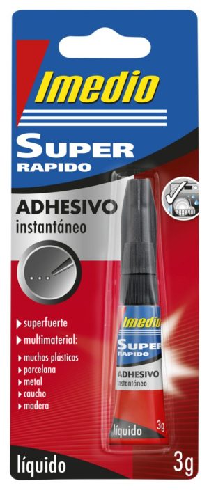 Blister tubo pegamento súper rápido 3 g. Imedio