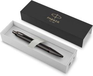 Estuche bolígrafo bronce parker monochrome tinta azul