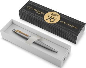 Estuche boligrafo parker jotter especial editión 70th plata/oro color de tinta azul