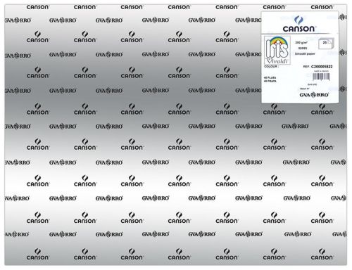 Paq 25 cartulinas iris 50x65 cm. color plata metalizada 230 g.
