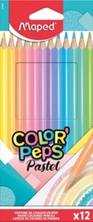 Estuche 12 lapices de colores color'peps pastel maped