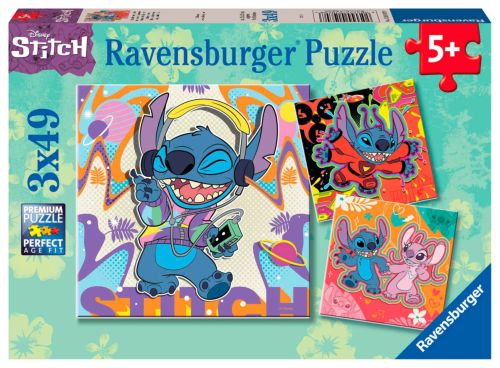 PUZZLE 2D 3X49 PIEZAS DISNEY STITCH RAVENSBURGER