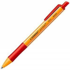 C/10 boligrafo stabilo pointball colorful rojo oxido punta m 0.5 mm.