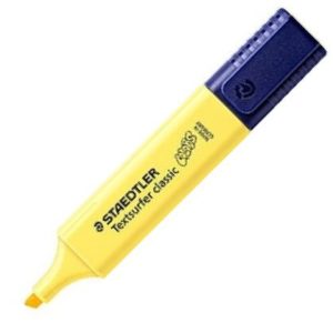 C/10 marcadores fluorescentes amarillo claro texsurfer classic pastel