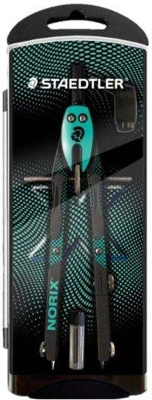Estuche compas metálico de precision norix 555 color verde/negro