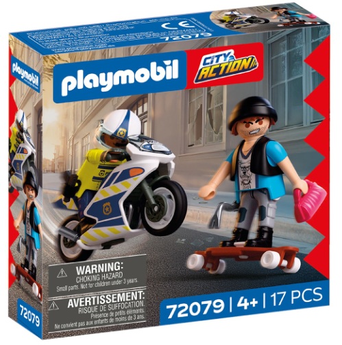 PERSECUCION EN MOTO PLAYMOBIL
